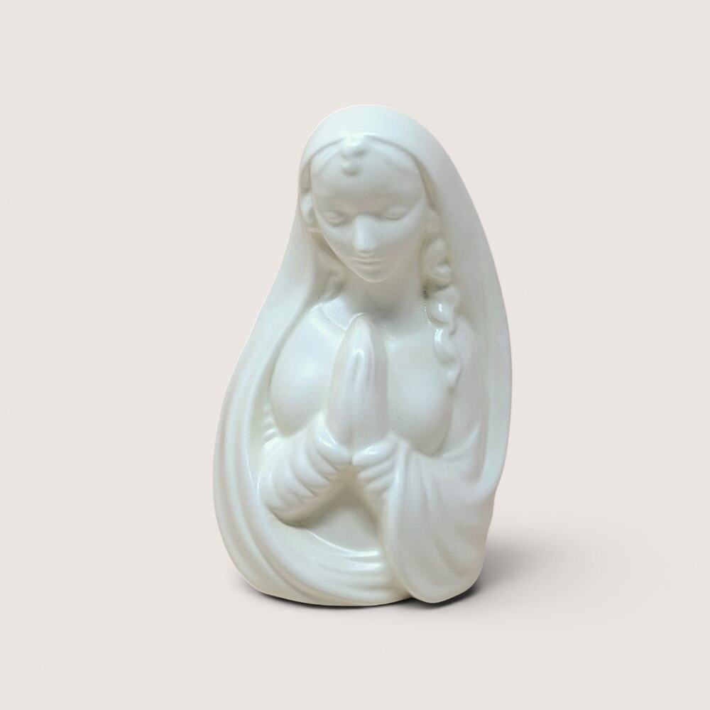 Mid Century Haeger Pottery White Madonna Planter